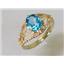 10K, 14K or 18K Gold Ladies Ring, Swiss Blue Topaz, R137
