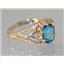 10K, 14K or 18K Gold Ladies Ring, Swiss Blue Topaz, R137