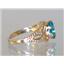 10K, 14K or 18K Gold Ladies Ring, Swiss Blue Topaz, R137