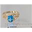 10K, 14K or 18K Gold Ladies Ring, Swiss Blue Topaz, R137