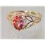10K, 14K or 18K Gold Ladies Ring, Twilight Fire Topaz, R137
