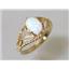10K, 14K or 18K Gold Ladies Ring, Created White Opal, R137
