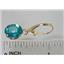 14k Gold Leverback Earrings, Paraiba Topaz, E107