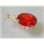 P016, Padparadsha CZ, 14k Gold Pendant