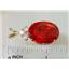 P016, Padparadsha CZ, 14k Gold Pendant