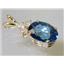 P043, Neptune Garden Topaz 14k Gold Pendant