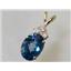P043, Neptune Garden Topaz 14k Gold Pendant
