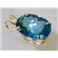 P080, Neptune Garden Topaz 14k Gold Pendant