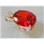 P080, Padparadsha CZ 14k Gold Pendant