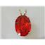 P080, Padparadsha CZ 14k Gold Pendant