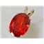 P080, Padparadsha CZ 14k Gold Pendant