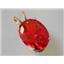 P080, Padparadsha CZ 14k Gold Pendant