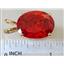P080, Padparadsha CZ 14k Gold Pendant