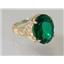 10K, 14K or 18K Gold Ladies Ring, Russian Nanocrystal Emerald, R049