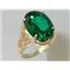 10K, 14K or 18K Gold Ladies Ring, Russian Nanocrystal Emerald, R049
