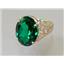 10K, 14K or 18K Gold Ladies Ring, Russian Nanocrystal Emerald, R049
