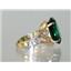 10K, 14K or 18K Gold Ladies Ring, Russian Nanocrystal Emerald, R049