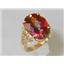 10K, 14K or 18K Gold Ladies Ring, Twilight Fire Topaz, R049