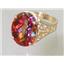 10K, 14K or 18K Gold Ladies Ring, Twilight Fire Topaz, R049