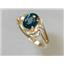 10K, 14K or 18K Gold Ladies Ring, London Blue Topaz, R176