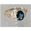 10K, 14K or 18K Gold Ladies Ring, London Blue Topaz, R176