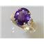 10K, 14K or 18K Gold Ladies Ring, Amethyst, R123