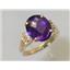 10K, 14K or 18K Gold Ladies Ring, Amethyst, R123