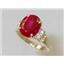 10K, 14K or 18K Gold Ladies Ring, Created Ruby, R123