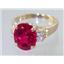 10K, 14K or 18K Gold Ladies Ring, Created Ruby, R123