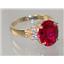 10K, 14K or 18K Gold Ladies Ring, Created Ruby, R123