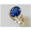 10K, 14K or 18K Gold Ladies Ring, Created Blue Sapphire, R123