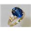 10K, 14K or 18K Gold Ladies Ring, Created Blue Sapphire, R123