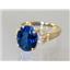 10K, 14K or 18K Gold Ladies Ring, Created Blue Sapphire, R123