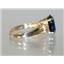 10K, 14K or 18K Gold Ladies Ring, Created Blue Sapphire, R123