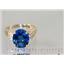 10K, 14K or 18K Gold Ladies Ring, Created Blue Sapphire, R123