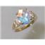 10K, 14K or 18K Gold Ladies Ring, Mercury Mist Topaz, R123