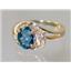 10K, 14K or 18K Gold Ladies Ring, Neptune Garden Topaz, R176