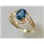 10K, 14K or 18K Gold Ladies Ring, Neptune Garden Topaz, R176