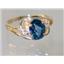 10K, 14K or 18K Gold Ladies Ring, Neptune Garden Topaz, R176