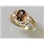 10K, 14K or 18K Gold Ladies Ring, Smoky Quartz, R176