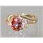 10K, 14K or 18K Gold Ladies Ring, Twilight Fire Topaz, R176