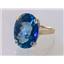 10K, 14K or 18K Gold Ladies Ring, Neptune Garden Topaz, R217