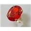 10K, 14K or 18K Gold Ladies Ring, Created Padparadscha Sapphire, R217