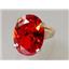 10K, 14K or 18K Gold Ladies Ring, Created Padparadscha Sapphire, R217