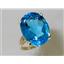 10K, 14K or 18K Gold Ladies Ring, Swiss Blue Topaz, R217