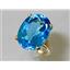 10K, 14K or 18K Gold Ladies Ring, Swiss Blue Topaz, R217