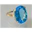 10K, 14K or 18K Gold Ladies Ring, Swiss Blue Topaz, R217