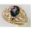 10K, 14K or 18K Gold Ladies Ring, Mystic Fire Topaz, R111