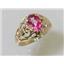 10K, 14K or 18K Gold Ladies Ring, Pure Pink Topaz, R111