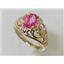 10K, 14K or 18K Gold Ladies Ring, Pure Pink Topaz, R111